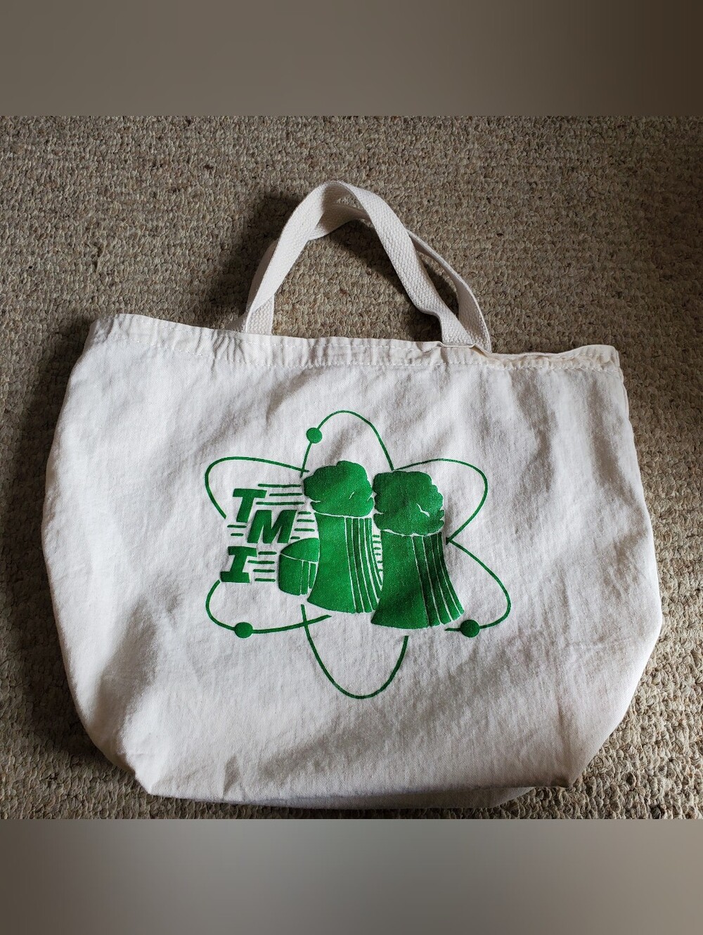 Three Mile Island Nuclear Plant Vintage Canvas Tote Bag